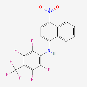 molecular formula C17H7F7N2O2 B3828167 (4-nitro-1-naphthyl)[2,3,5,6-tetrafluoro-4-(trifluoromethyl)phenyl]amine 