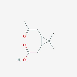 molecular formula C10H16O3 B3828169 [2,2-dimethyl-3-(2-oxopropyl)cyclopropyl]acetic acid 