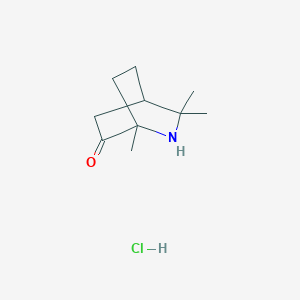 molecular formula C10H18ClNO B3828171 1,3,3-trimethyl-2-azabicyclo[2.2.2]octan-6-one hydrochloride 