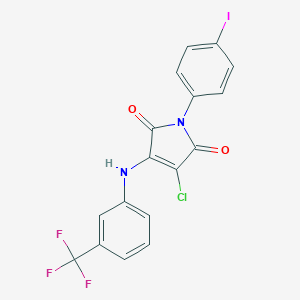 3-chloro-1-(4-iodophenyl)-4-[3-(trifluoromethyl)anilino]-1H-pyrrole-2,5-dione