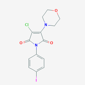 molecular formula C14H12ClIN2O3 B382819 3-chloro-1-(4-iodophenyl)-4-(4-morpholinyl)-1H-pyrrole-2,5-dione CAS No. 370854-62-9