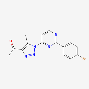 molecular formula C15H12BrN5O B3828206 1-{1-[2-(4-bromophenyl)-4-pyrimidinyl]-5-methyl-1H-1,2,3-triazol-4-yl}ethanone 