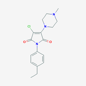 molecular formula C17H20ClN3O2 B382821 3-chloro-1-(4-ethylphenyl)-4-(4-methylpiperazin-1-yl)-1H-pyrrole-2,5-dione 