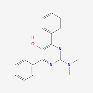 molecular formula C18H17N3O B3828214 2-(dimethylamino)-4,6-diphenyl-5-pyrimidinol 