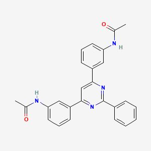 molecular formula C26H22N4O2 B3828218 N,N'-[(2-phenyl-4,6-pyrimidinediyl)di-3,1-phenylene]diacetamide 