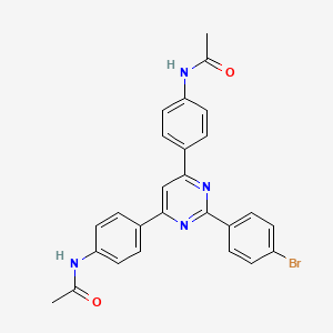 molecular formula C26H21BrN4O2 B3828223 N,N'-{[2-(4-bromophenyl)-4,6-pyrimidinediyl]di-4,1-phenylene}diacetamide 