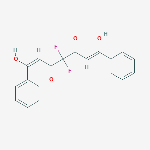 molecular formula C19H14F2O4 B3828231 4,4-difluoro-3,5-dihydroxy-1,7-diphenyl-2,5-heptadiene-1,7-dione CAS No. 330832-21-8