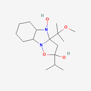 molecular formula C16H30N2O4 B3828241 2-isopropyl-3a-(1-methoxy-1-methylethyl)octahydroisoxazolo[2,3-a]benzimidazole-2,4(2H)-diol 