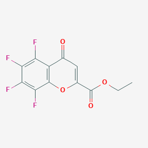 molecular formula C12H6F4O4 B3828248 ethyl 5,6,7,8-tetrafluoro-4-oxo-4H-chromene-2-carboxylate 
