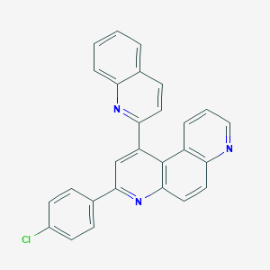 molecular formula C27H16ClN3 B3828249 3-(4-chlorophenyl)-1-(2-quinolinyl)-4,7-phenanthroline 