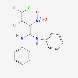 molecular formula C16H12Cl3N3O2 B3828274 (1-anilino-3,4,4-trichloro-2-nitro-1,3-butadien-1-yl)phenylamine 