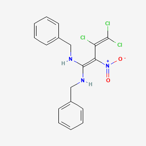 molecular formula C18H16Cl3N3O2 B3828277 N~1~,N~1~-dibenzyl-3,4,4-trichloro-2-nitro-1,3-butadiene-1,1-diamine 