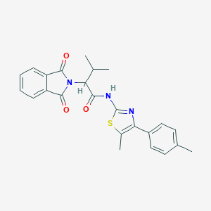 molecular formula C24H23N3O3S B382828 2-(1,3-dioxo-1,3-dihydro-2H-isoindol-2-yl)-3-methyl-N-[5-methyl-4-(4-methylphenyl)-1,3-thiazol-2-yl]butanamide CAS No. 347366-72-7