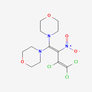molecular formula C12H16Cl3N3O4 B3828284 4,4'-(3,4,4-trichloro-2-nitro-1,3-butadiene-1,1-diyl)dimorpholine 