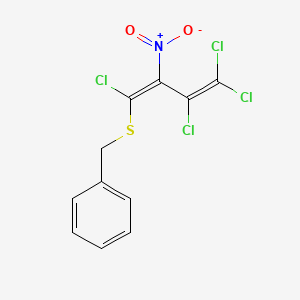 molecular formula C11H7Cl4NO2S B3828300 benzyl 1,3,4,4-tetrachloro-2-nitro-1,3-butadien-1-yl sulfide 