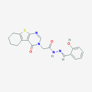 N'-(2-hydroxybenzylidene)-2-(4-oxo-5,6,7,8-tetrahydro[1]benzothieno[2,3-d]pyrimidin-3(4H)-yl)acetohydrazide