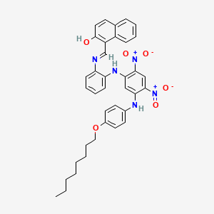 molecular formula C37H37N5O6 B3828353 1-[({2-[(2,4-dinitro-5-{[4-(octyloxy)phenyl]amino}phenyl)amino]phenyl}imino)methyl]-2-naphthol 