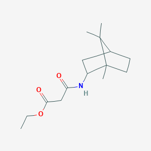 molecular formula C15H25NO3 B3828358 ethyl 3-oxo-3-[(1,7,7-trimethylbicyclo[2.2.1]hept-2-yl)amino]propanoate 
