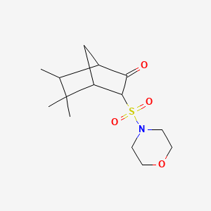 molecular formula C14H23NO4S B3828379 5,5,6-trimethyl-3-(4-morpholinylsulfonyl)bicyclo[2.2.1]heptan-2-one 