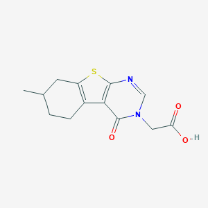 (7-methyl-4-oxo-5,6,7,8-tetrahydro[1]benzothieno[2,3-d]pyrimidin-3(4H)-yl)acetic acid