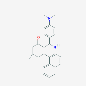 molecular formula C29H32N2O B3828394 5-[4-(diethylamino)phenyl]-2,2-dimethyl-2,3,5,6-tetrahydrobenzo[a]phenanthridin-4(1H)-one 