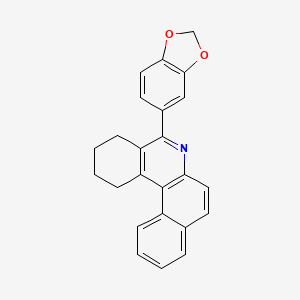 molecular formula C24H19NO2 B3828423 5-(1,3-benzodioxol-5-yl)-1,2,3,4-tetrahydrobenzo[a]phenanthridine 