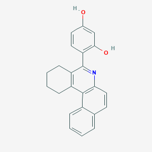 molecular formula C23H19NO2 B3828440 4-(1,2,3,4-tetrahydrobenzo[a]phenanthridin-5-yl)-1,3-benzenediol 