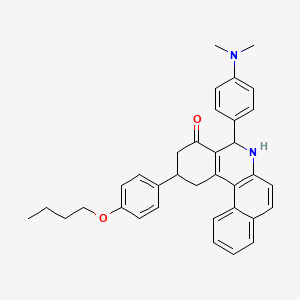 molecular formula C35H36N2O2 B3828441 2-(4-butoxyphenyl)-5-[4-(dimethylamino)phenyl]-2,3,5,6-tetrahydrobenzo[a]phenanthridin-4(1H)-one 