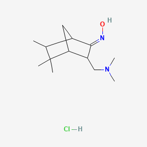 molecular formula C13H25ClN2O B3828445 (2E)-3-[(dimethylamino)methyl]-5,5,6-trimethylbicyclo[2.2.1]heptan-2-one oxime hydrochloride 
