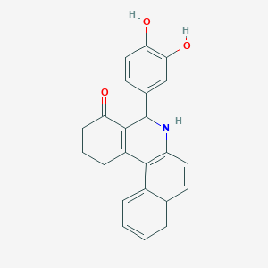 molecular formula C23H19NO3 B3828447 5-(3,4-dihydroxyphenyl)-2,3,5,6-tetrahydrobenzo[a]phenanthridin-4(1H)-one 