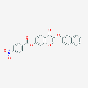 3-(2-naphthyloxy)-4-oxo-4H-chromen-7-yl 4-nitrobenzoate