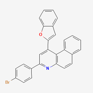 molecular formula C27H16BrNO B3828465 1-(1-benzofuran-2-yl)-3-(4-bromophenyl)benzo[f]quinoline 