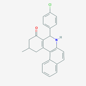 molecular formula C24H20ClNO B3828469 5-(4-chlorophenyl)-2-methyl-2,3,5,6-tetrahydrobenzo[a]phenanthridin-4(1H)-one 
