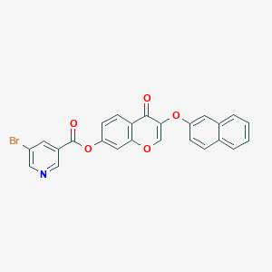 molecular formula C25H14BrNO5 B382847 3-(2-naphthyloxy)-4-oxo-4H-chromen-7-yl 5-bromonicotinate CAS No. 370844-09-0