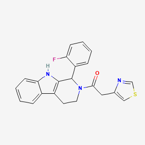 molecular formula C22H18FN3OS B3828483 1-(2-fluorophenyl)-2-(1,3-thiazol-4-ylacetyl)-2,3,4,9-tetrahydro-1H-beta-carboline 