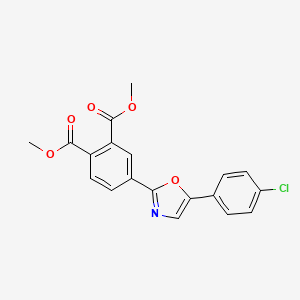 molecular formula C19H14ClNO5 B3828484 dimethyl 4-[5-(4-chlorophenyl)-1,3-oxazol-2-yl]phthalate 