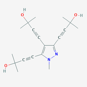 molecular formula C19H24N2O3 B3828492 4,4',4''-(1-methyl-1H-pyrazole-3,4,5-triyl)tris(2-methyl-3-butyn-2-ol) 