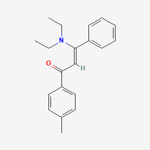 molecular formula C20H23NO B3828496 3-(diethylamino)-1-(4-methylphenyl)-3-phenyl-2-propen-1-one 