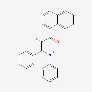molecular formula C25H19NO B3828498 3-anilino-1-(1-naphthyl)-3-phenyl-2-propen-1-one 