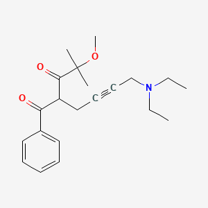 molecular formula C21H29NO3 B3828507 2-[4-(diethylamino)-2-butyn-1-yl]-4-methoxy-4-methyl-1-phenyl-1,3-pentanedione 