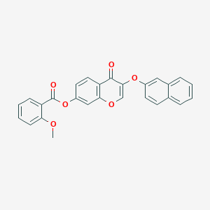 molecular formula C27H18O6 B382851 3-(2-naphthyloxy)-4-oxo-4H-chromen-7-yl 2-methoxybenzoate CAS No. 370841-10-4
