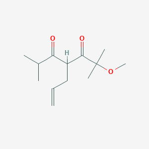 molecular formula C13H22O3 B3828513 4-allyl-2-methoxy-2,6-dimethyl-3,5-heptanedione 