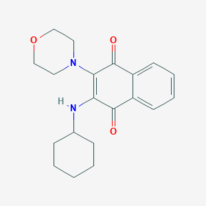 molecular formula C20H24N2O3 B3828515 2-(cyclohexylamino)-3-(4-morpholinyl)naphthoquinone 