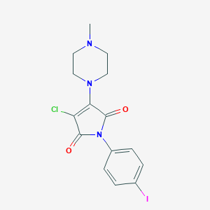 molecular formula C15H15ClIN3O2 B382853 3-chloro-1-(4-iodophenyl)-4-(4-methyl-1-piperazinyl)-1H-pyrrole-2,5-dione CAS No. 370843-74-6