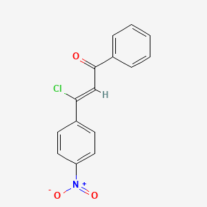 molecular formula C15H10ClNO3 B3828537 3-chloro-3-(4-nitrophenyl)-1-phenyl-2-propen-1-one 