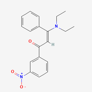 molecular formula C19H20N2O3 B3828538 3-(diethylamino)-1-(3-nitrophenyl)-3-phenyl-2-propen-1-one 