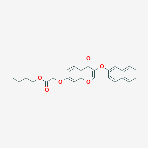 molecular formula C25H22O6 B382854 butyl {[3-(2-naphthyloxy)-4-oxo-4H-chromen-7-yl]oxy}acetate 