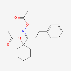 molecular formula C19H25NO4 B3828555 1-[N-(acetyloxy)-3-phenylpropanimidoyl]cyclohexyl acetate 