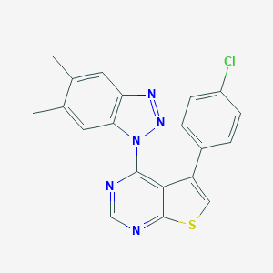 5-(4-Chlorophenyl)-4-(5,6-dimethylbenzotriazol-1-yl)thieno[2,3-d]pyrimidine
