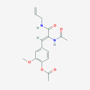 molecular formula C17H20N2O5 B3828591 4-[2-(acetylamino)-3-(allylamino)-3-oxo-1-propen-1-yl]-2-methoxyphenyl acetate 